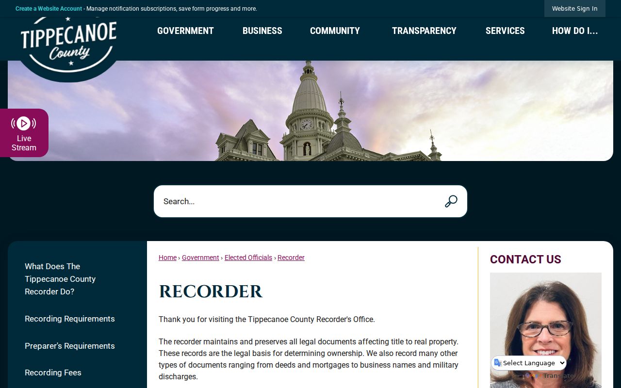 Lafayette residents directory Tippecanoe Recorder access