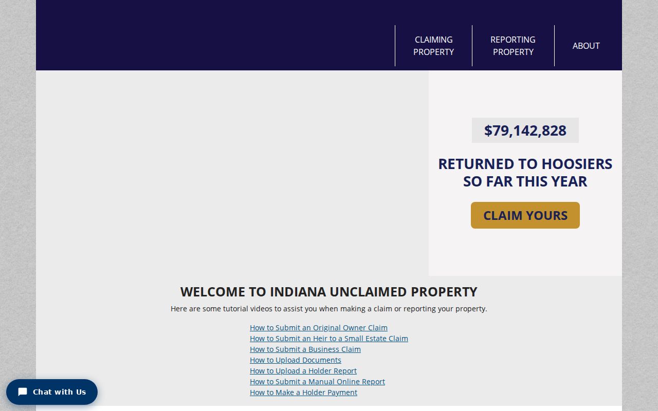 Indiana unclaimed property name and ZIP search for Lafayette identity clues