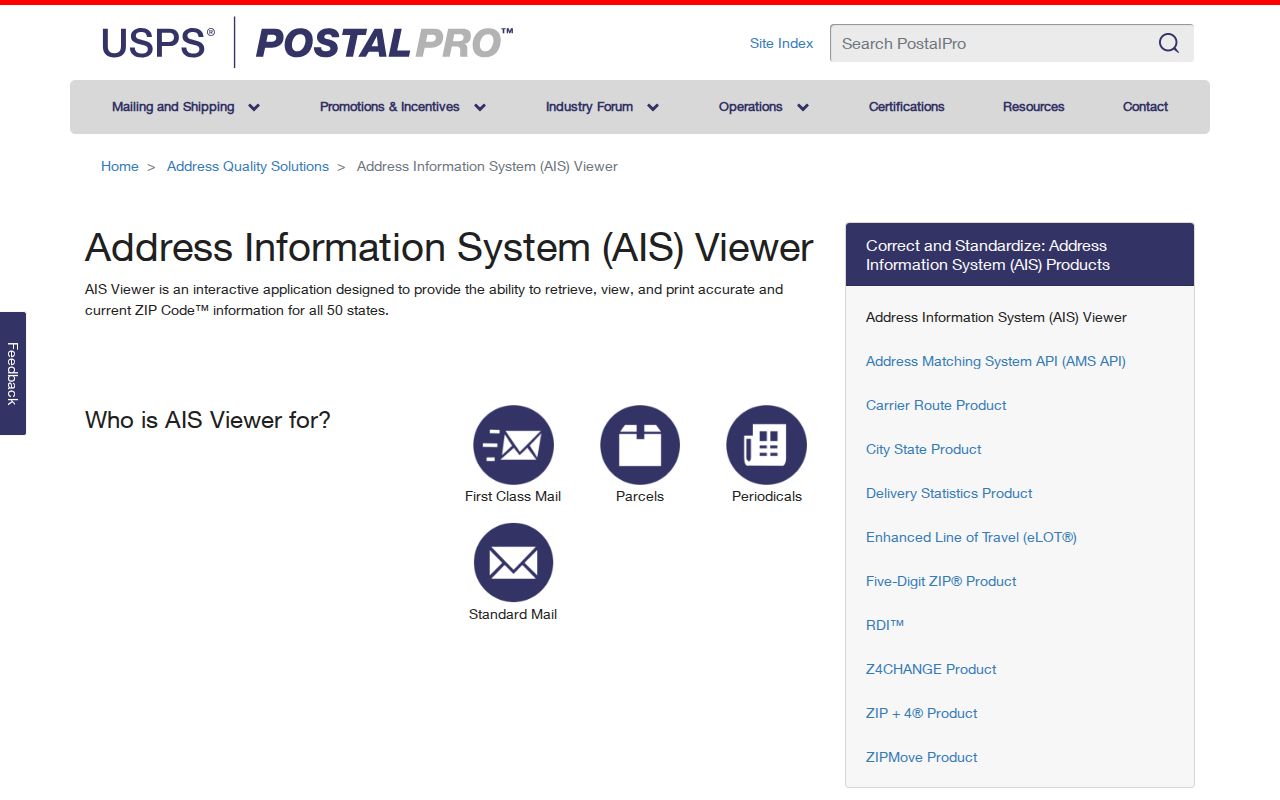 USPS AIS Viewer for checking Lafayette ZIP code boundaries