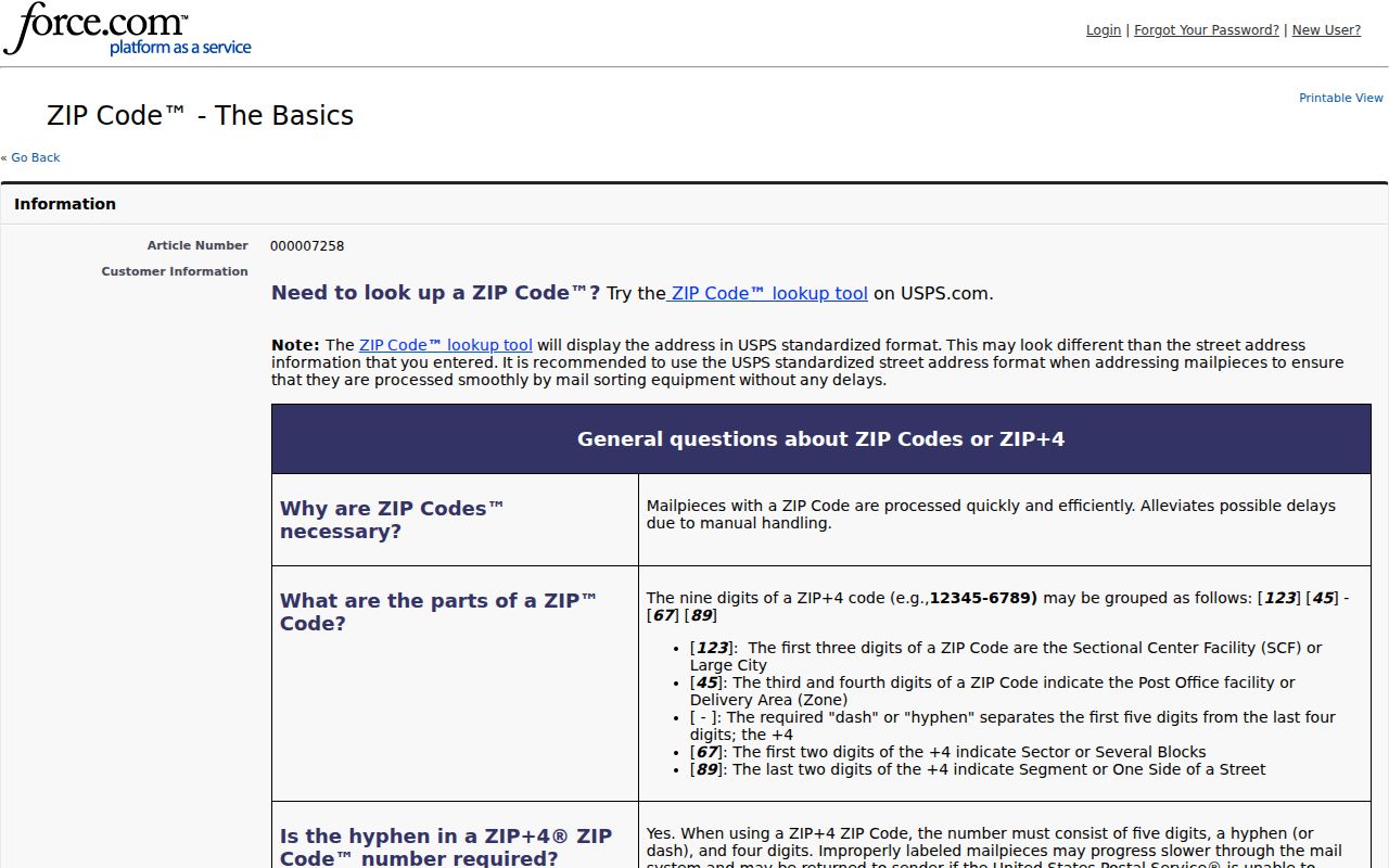 USPS guidance explaining Lafayette ZIP codes as delivery geography